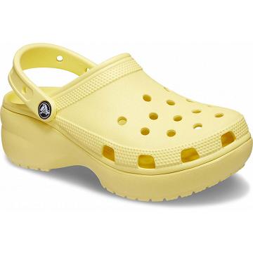 Crocs Classic Clog Women's Platform Clogs Yellow | Australia 0470WNBY